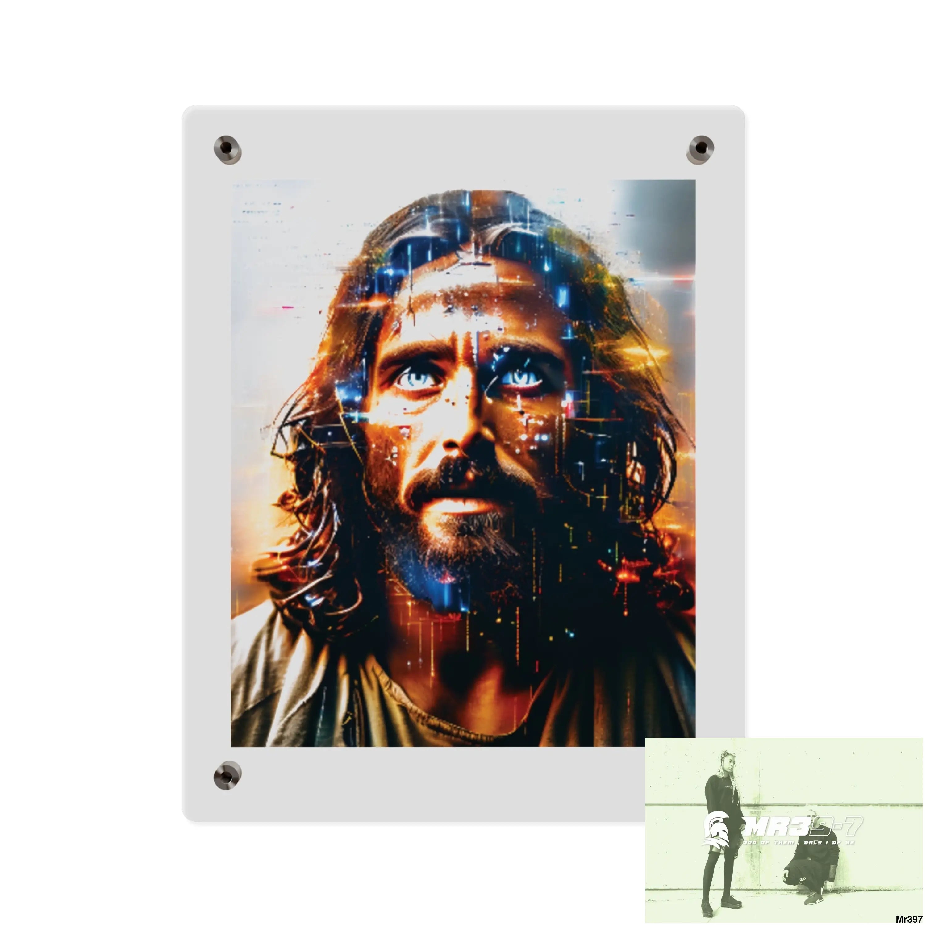 Linking all back to UK 2016 to 2024 failures their’s my deaths Gods intervention AI Themed Ltd Edition Acrylic Wall Art