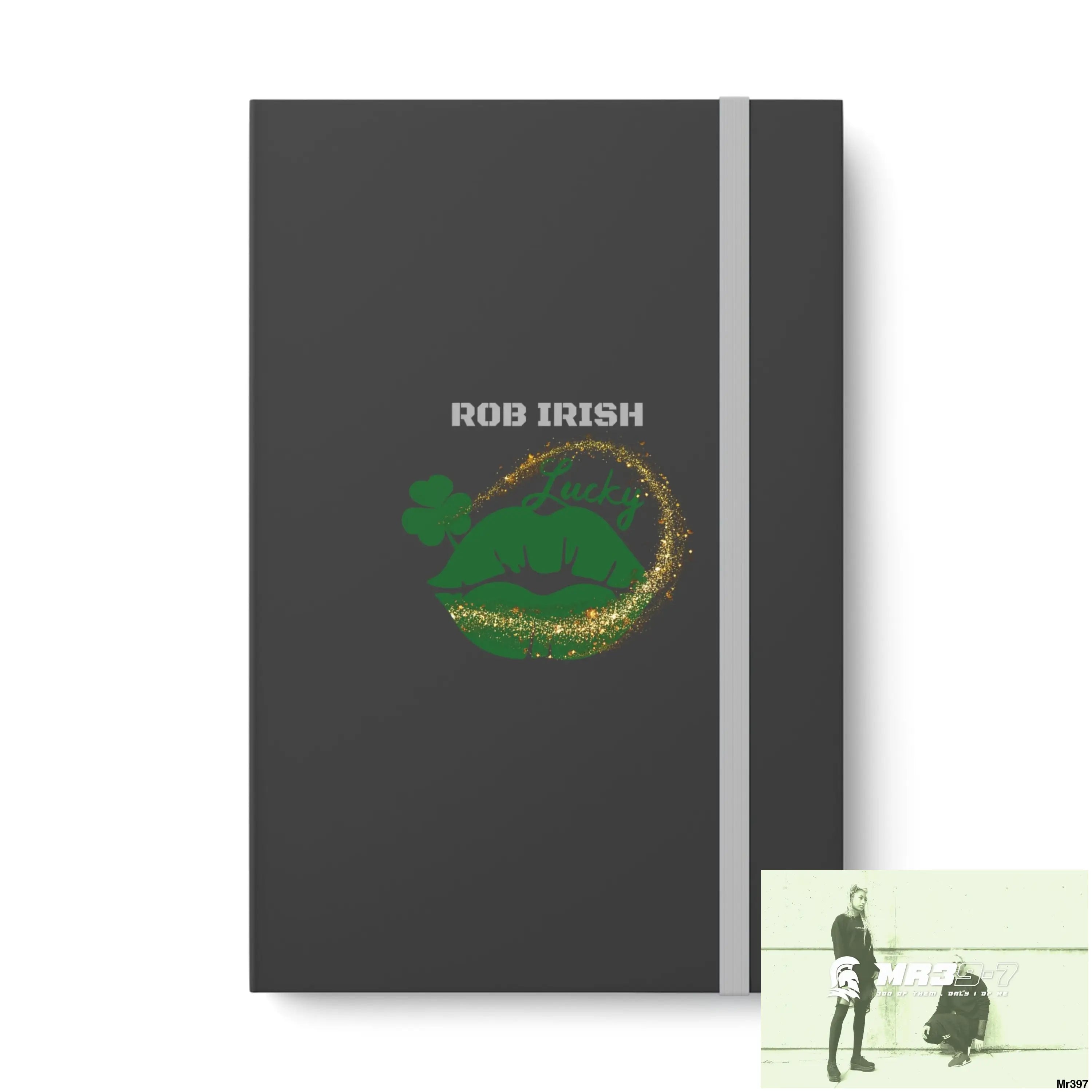 Luck of Ireland Rob Irish Color Contrast Notebook - Ruled 5.5’’ x 8.25’’ / Gray / Ruled line Paper products