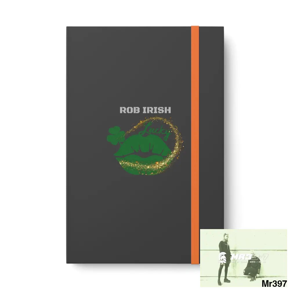 Luck of Ireland Rob Irish Color Contrast Notebook - Ruled 5.5’’ x 8.25’’ / Orange / Ruled line Paper products