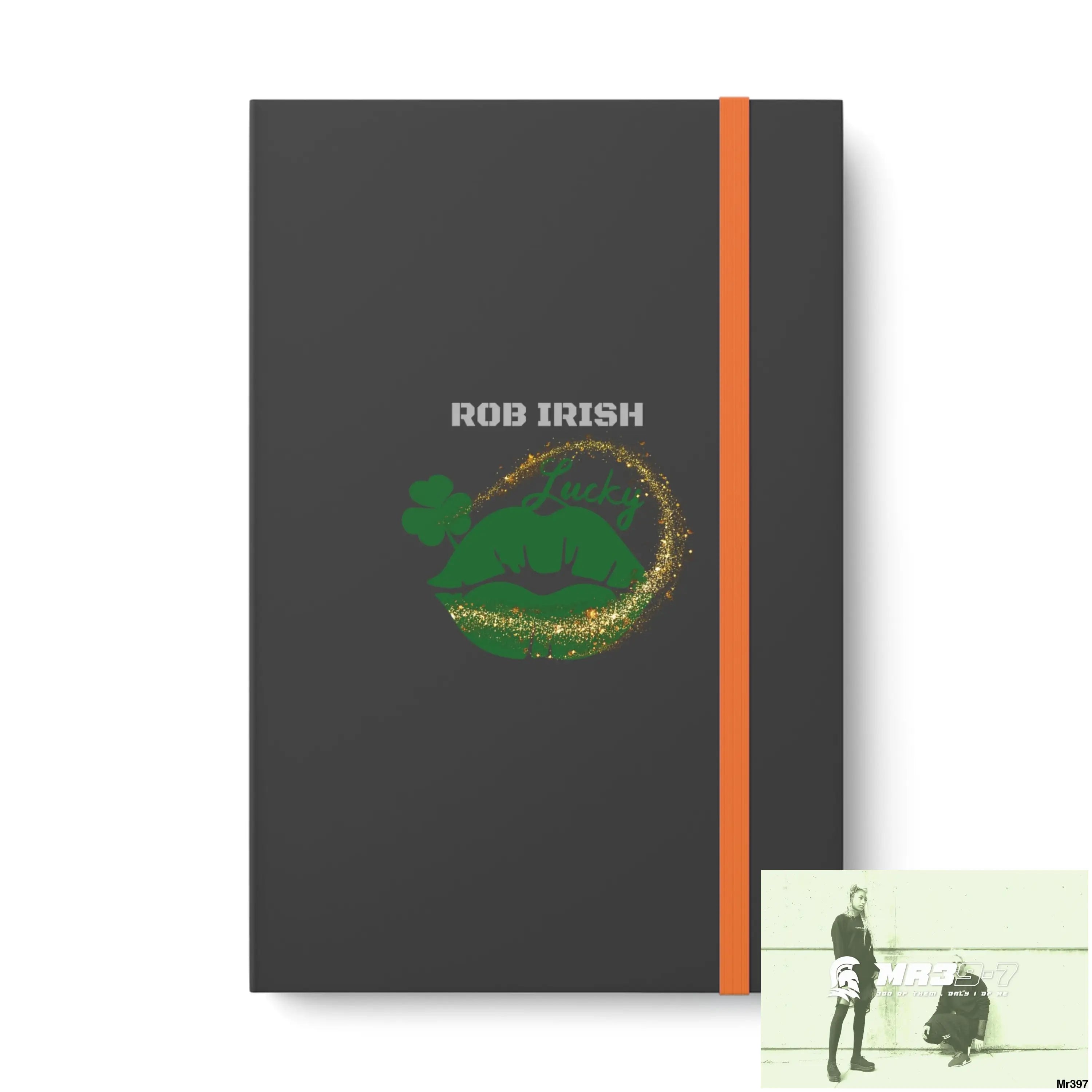 Luck of Ireland Rob Irish Color Contrast Notebook - Ruled 5.5’’ x 8.25’’ / Orange / Ruled line Paper products