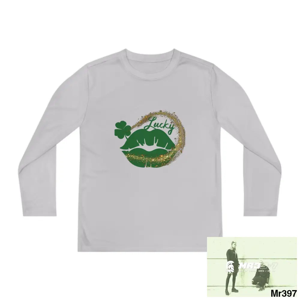 Luck of the Irish Rob Irish Kenya 2015 5 Countries Just Say No To County Lines Youth Long Sleeve Competitor Tee Silver