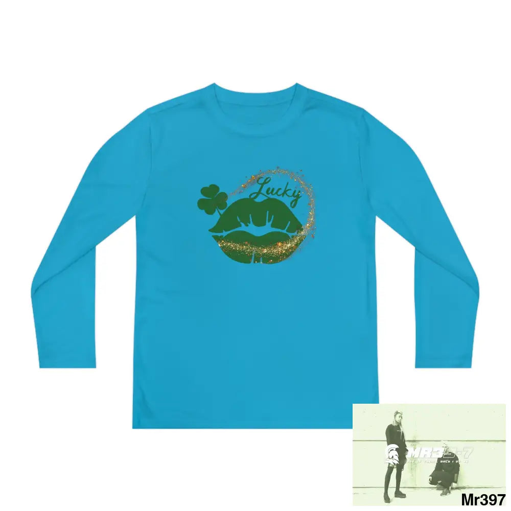 Luck of the Irish Youth Long Sleeve Competitor Tee Atomic Blue / L Kids clothes