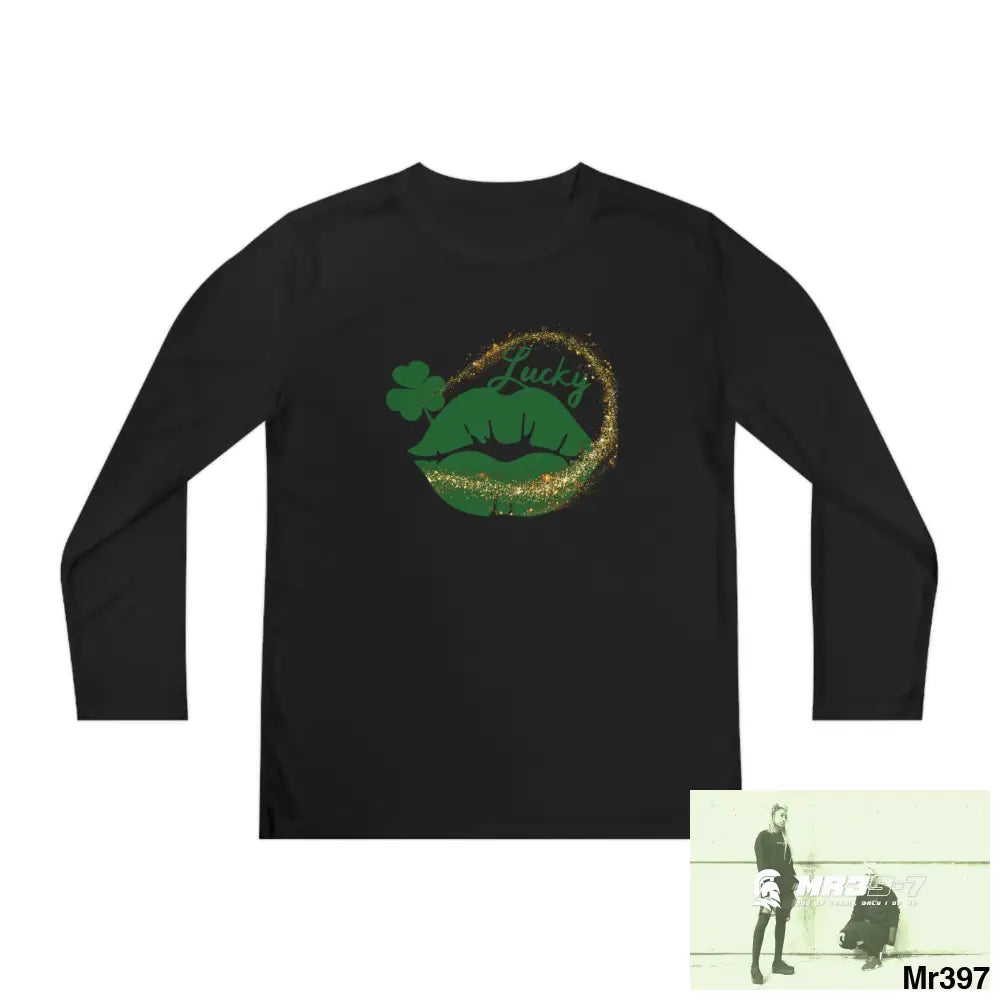 Luck of the Irish Youth Long Sleeve Competitor Tee Black / S Kids clothes