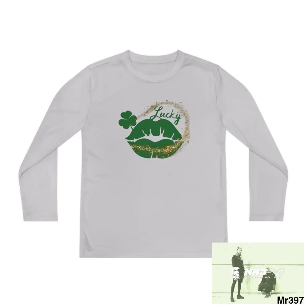 Luck of the Irish Youth Long Sleeve Competitor Tee Silver / S Kids clothes