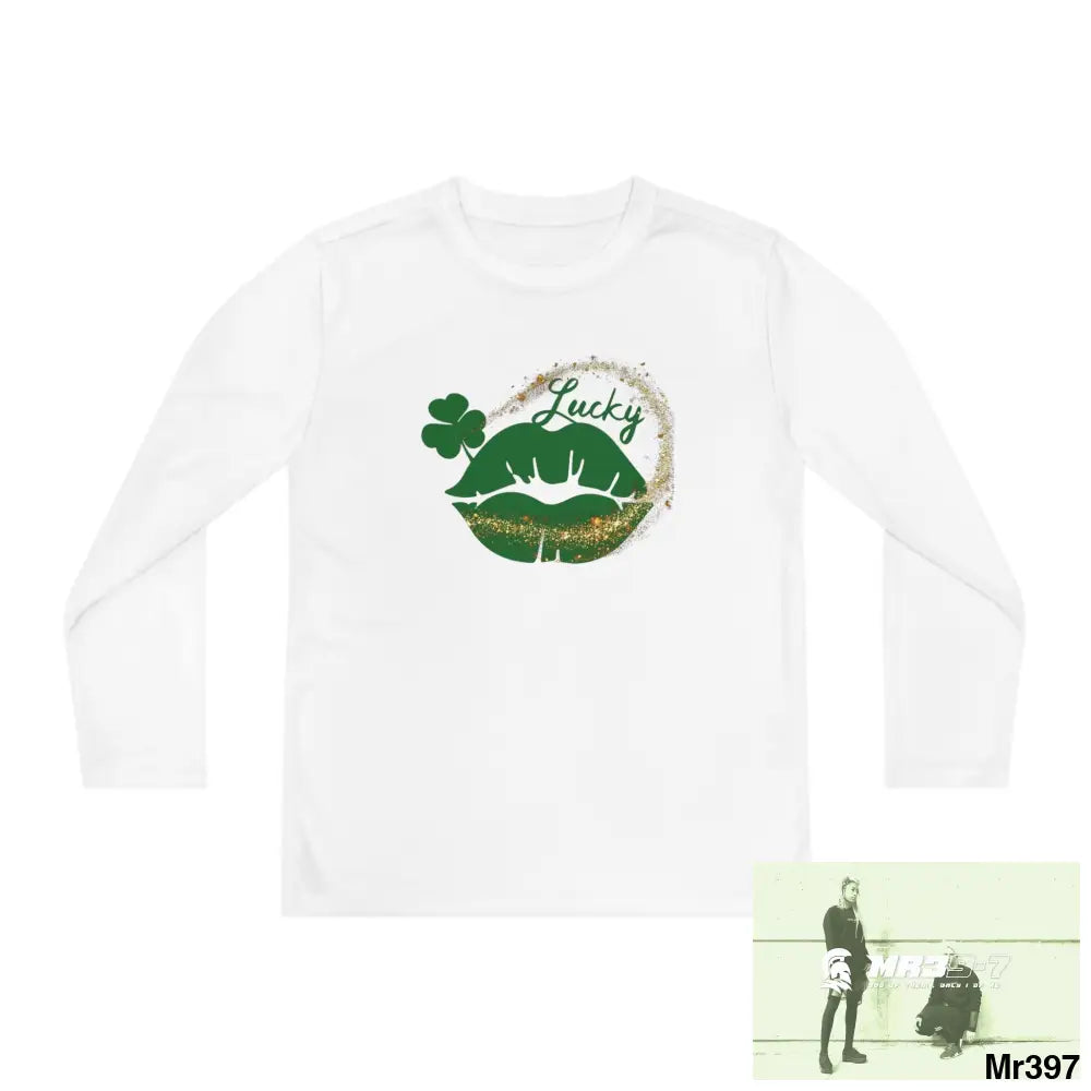 Luck of the Irish Youth Long Sleeve Competitor Tee White / S Kids clothes