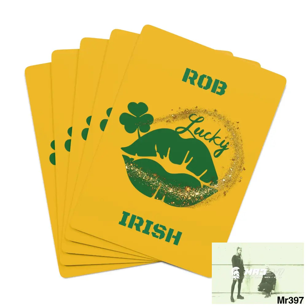 Lucky Rob Irish Custom Poker Cards 2.47’’ x 3.47’’ / White / Semi Glossy Paper products