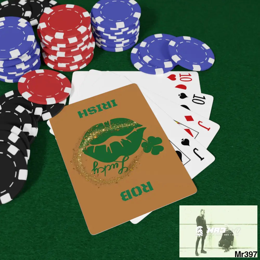 Lucky Rob Irish Custom Poker Cards 2.47’’ x 3.47’’ / White / Semi Glossy Paper products