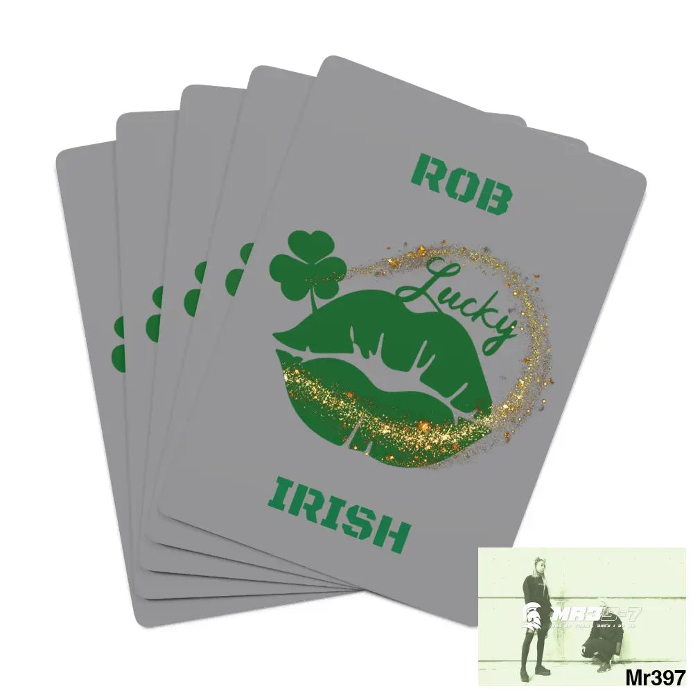 Lucky Rob Irish Custom Poker Cards 2.47’’ x 3.47’’ / White / Semi Glossy Paper products