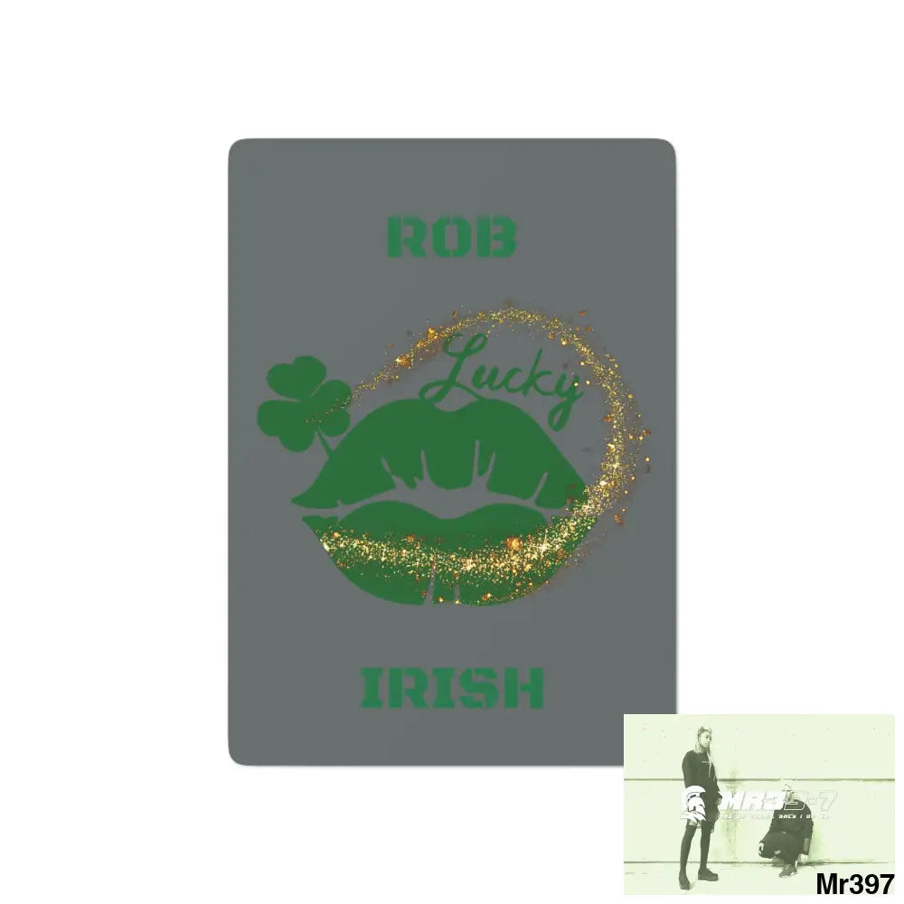 Lucky Rob Irish Custom Poker Cards 2.47’’ x 3.47’’ / White / Semi Glossy Paper products