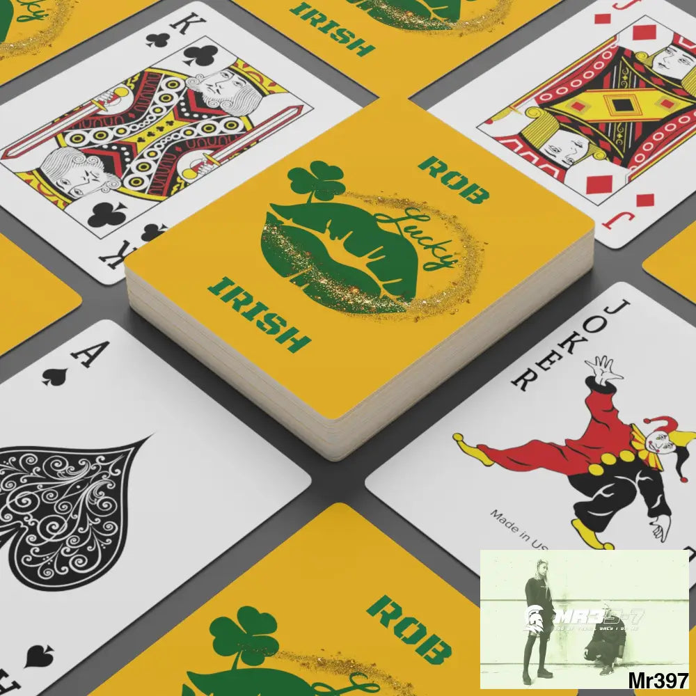 Lucky Rob Irish Custom Poker Cards 2.47’’ x 3.47’’ / White / Semi Glossy Paper products