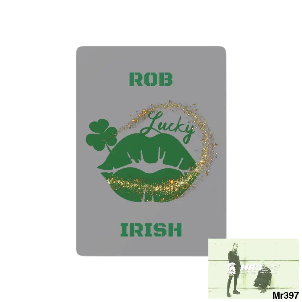 Lucky Rob Irish Custom Poker Cards 2.47’’ x 3.47’’ / White / Semi Glossy Paper products
