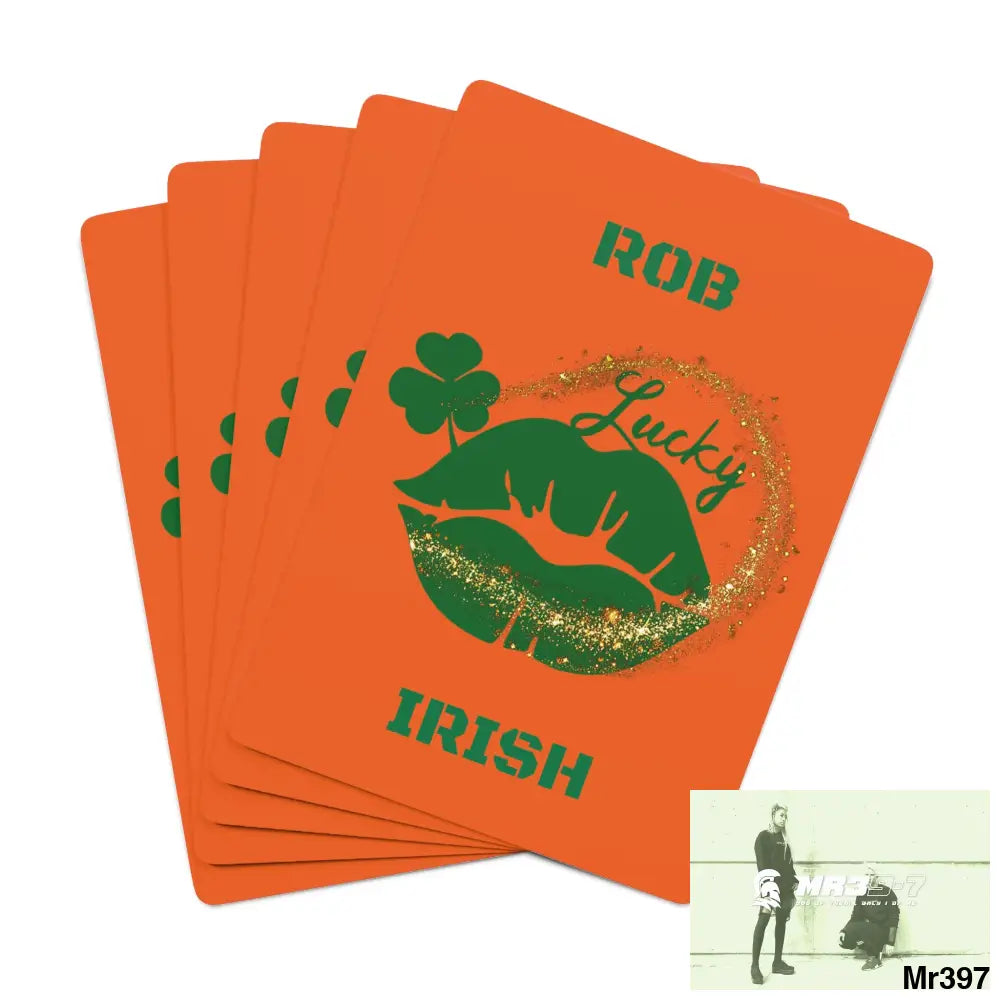 Lucky Rob Irish Custom Poker Cards 2.47’’ x 3.47’’ / White / Semi Glossy Paper products