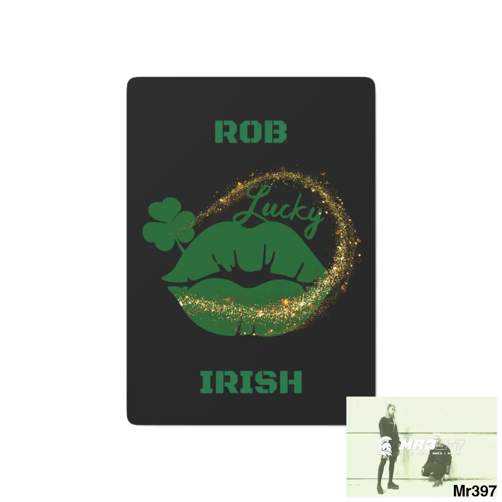 Lucky Rob Irish Custom Poker Cards 2.47’’ x 3.47’’ / White / Semi Glossy Paper products