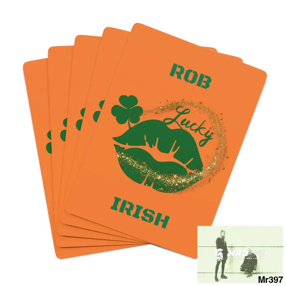 Lucky Rob Irish Custom Poker Cards 2.47’’ x 3.47’’ / White / Semi Glossy Paper products