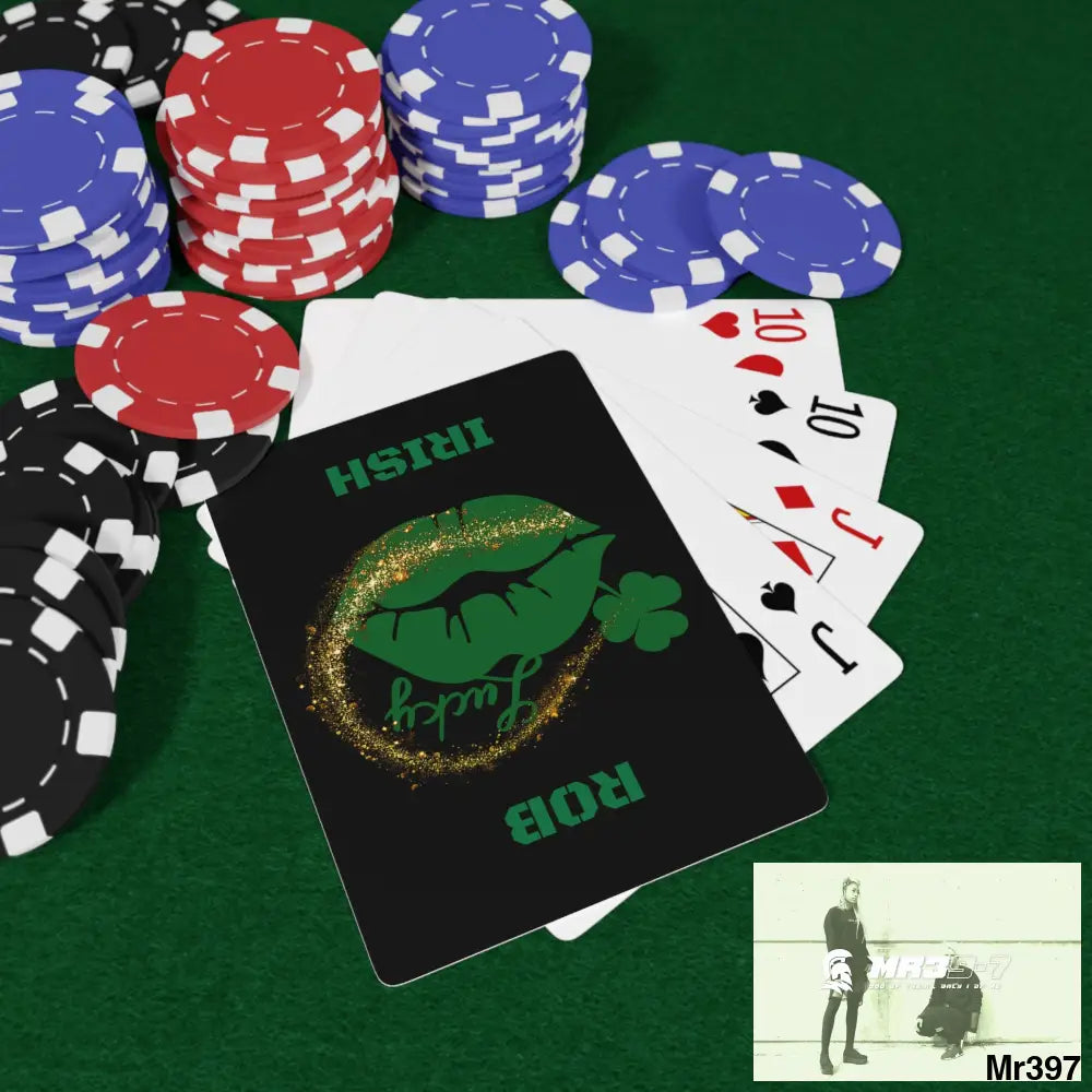 Lucky Rob Irish Custom Poker Cards 2.47’’ x 3.47’’ / White / Semi Glossy Paper products