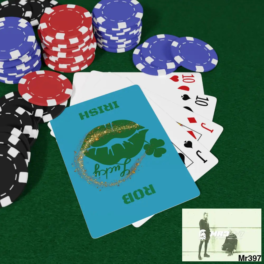 Lucky Rob Irish Custom Poker Cards 2.47’’ x 3.47’’ / White / Semi Glossy Paper products