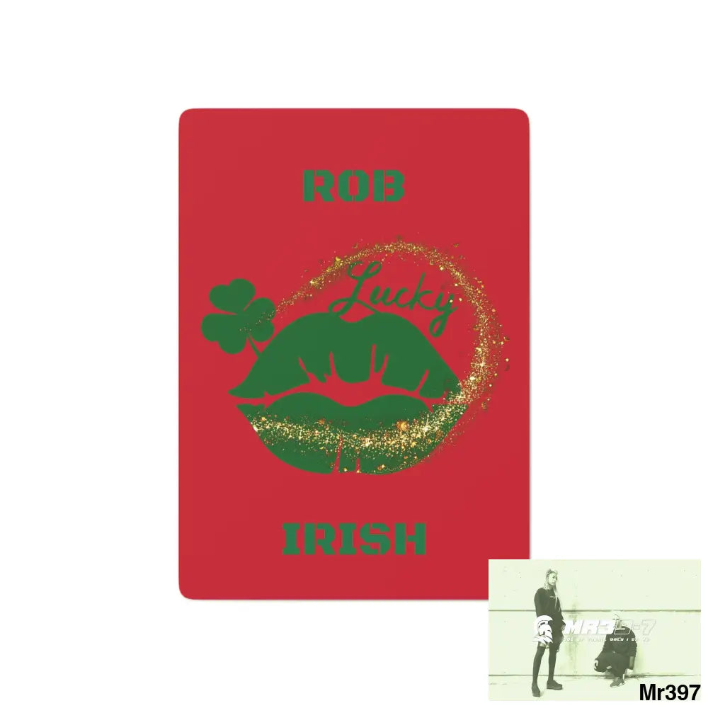 Lucky Rob Irish Custom Poker Cards 2.47’’ x 3.47’’ / White / Semi Glossy Paper products