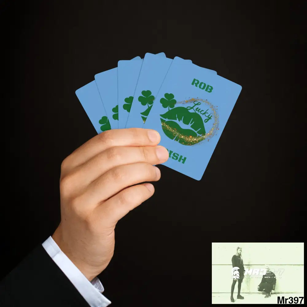 Lucky Rob Irish Custom Poker Cards 2.47’’ x 3.47’’ / White / Semi Glossy Paper products