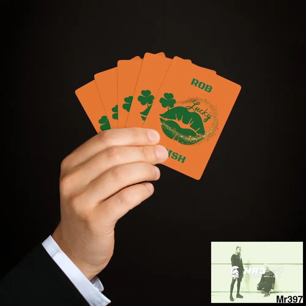 Lucky Rob Irish Custom Poker Cards 2.47’’ x 3.47’’ / White / Semi Glossy Paper products
