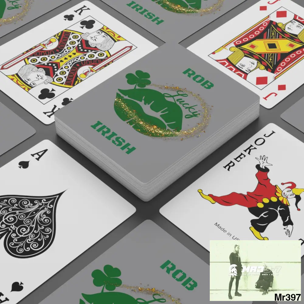 Lucky Rob Irish Custom Poker Cards 2.47’’ x 3.47’’ / White / Semi Glossy Paper products