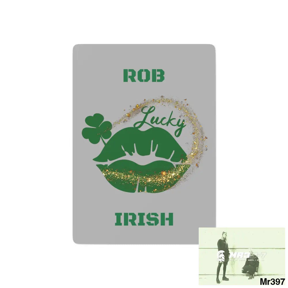 Lucky Rob Irish Custom Poker Cards 2.47’’ x 3.47’’ / White / Semi Glossy Paper products