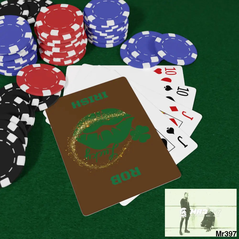 Lucky Rob Irish Custom Poker Cards 2.47’’ x 3.47’’ / White / Semi Glossy Paper products