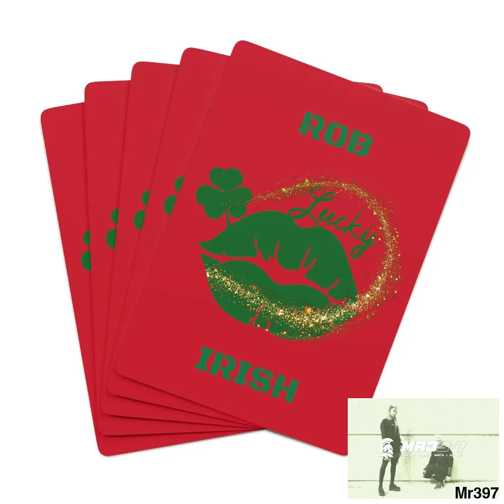 Lucky Rob Irish Custom Poker Cards 2.47’’ x 3.47’’ / White / Semi Glossy Paper products