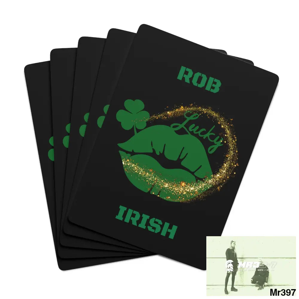 Lucky Rob Irish Custom Poker Cards 2.47’’ x 3.47’’ / White / Semi Glossy Paper products
