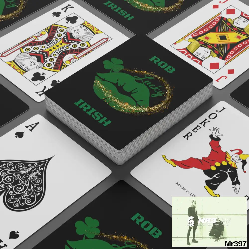 Lucky Rob Irish Custom Poker Cards 2.47’’ x 3.47’’ / White / Semi Glossy Paper products