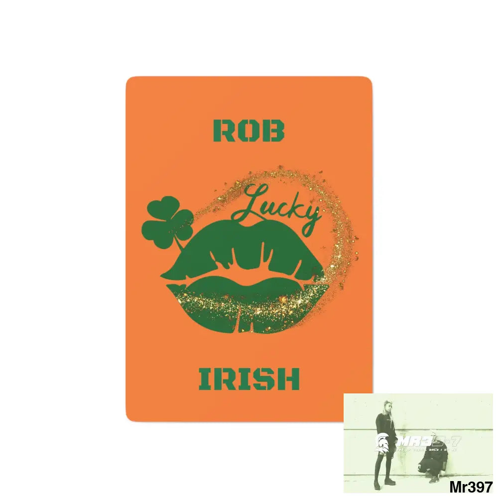 Lucky Rob Irish Custom Poker Cards 2.47’’ x 3.47’’ / White / Semi Glossy Paper products