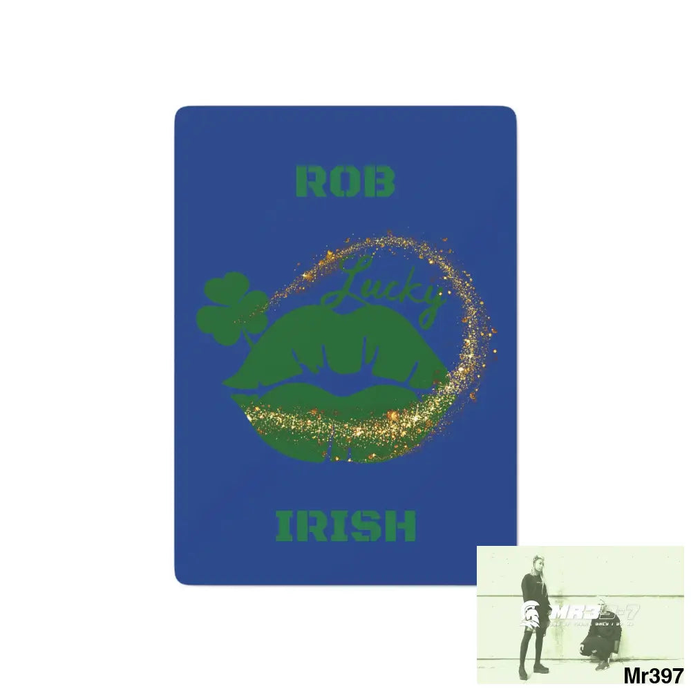 Lucky Rob Irish Custom Poker Cards 2.47’’ x 3.47’’ / White / Semi Glossy Paper products