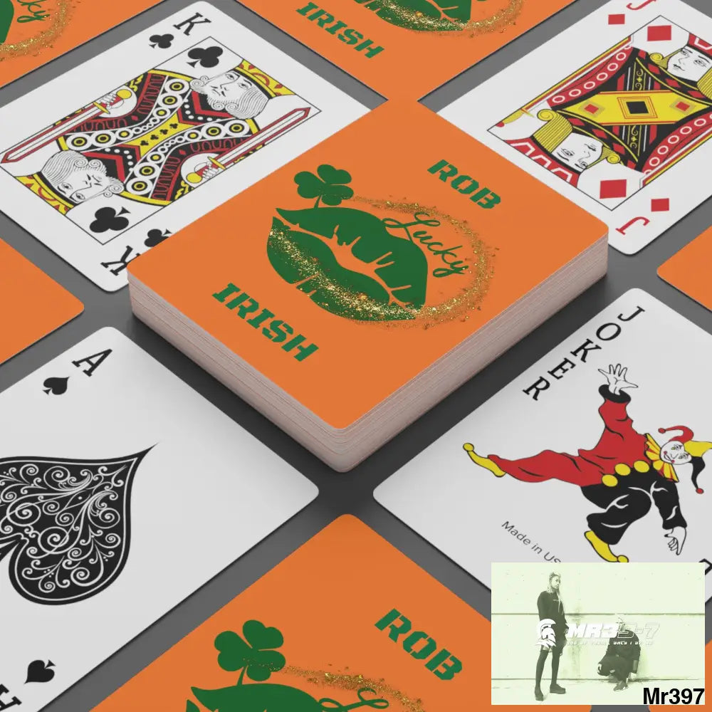 Lucky Rob Irish Custom Poker Cards 2.47’’ x 3.47’’ / White / Semi Glossy Paper products