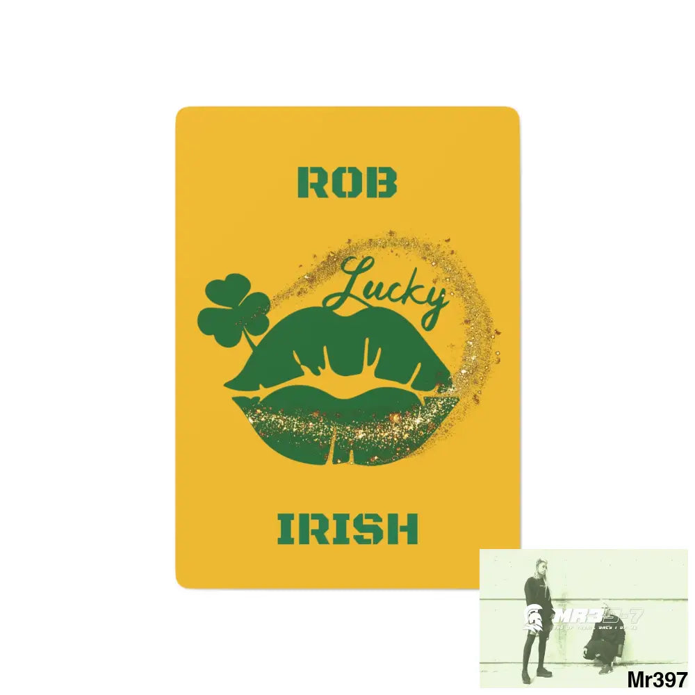 Lucky Rob Irish Custom Poker Cards 2.47’’ x 3.47’’ / White / Semi Glossy Paper products