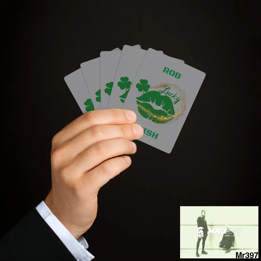 Lucky Rob Irish Custom Poker Cards 2.47’’ x 3.47’’ / White / Semi Glossy Paper products