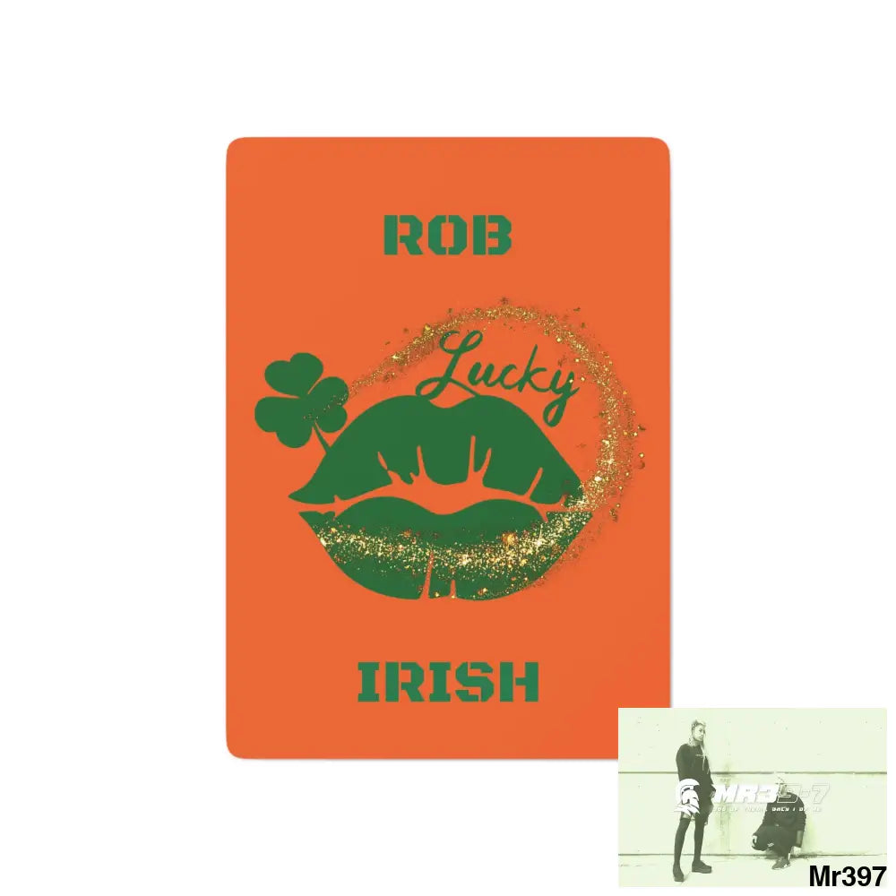 Lucky Rob Irish Custom Poker Cards 2.47’’ x 3.47’’ / White / Semi Glossy Paper products