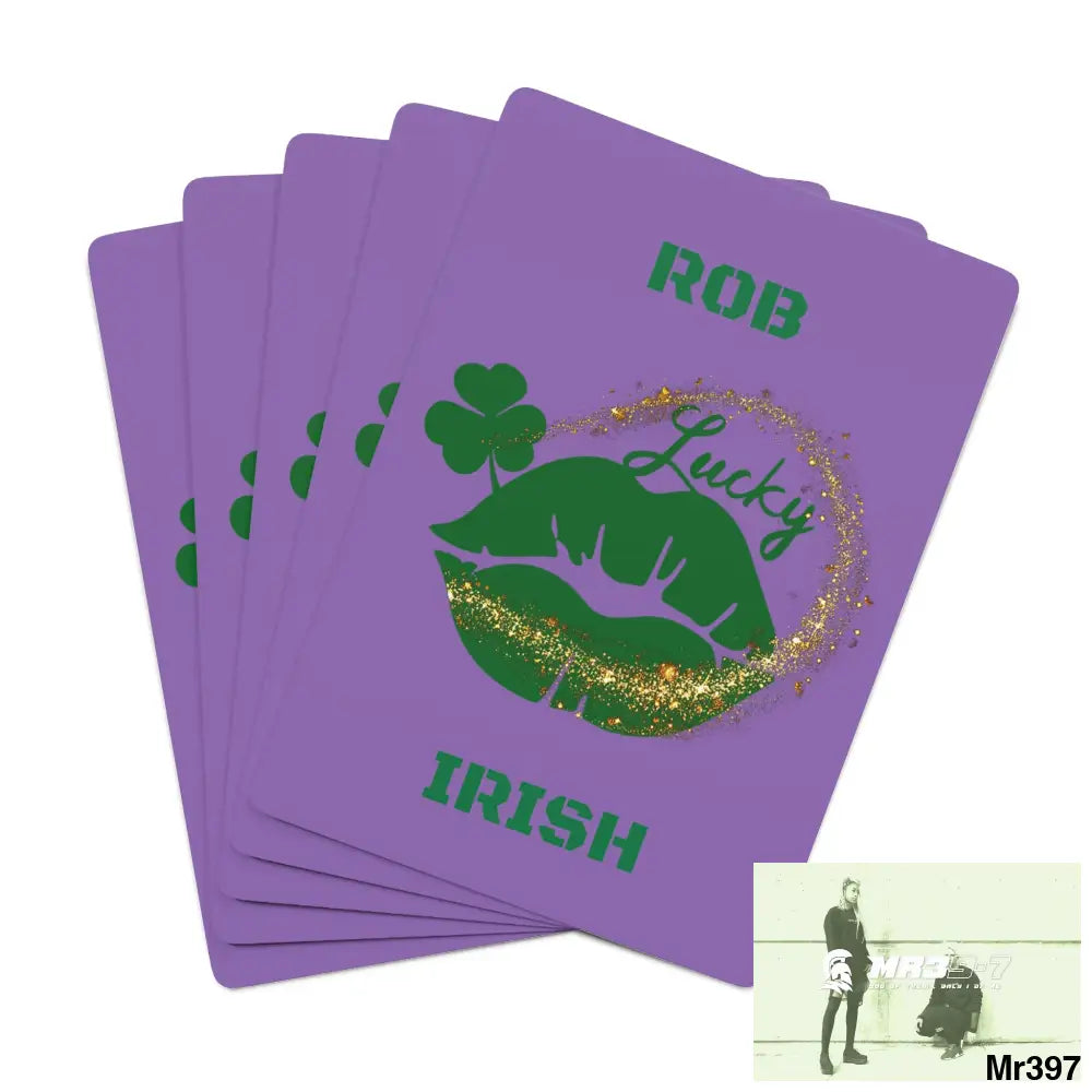 Lucky Rob Irish Custom Poker Cards 2.47’’ x 3.47’’ / White / Semi Glossy Paper products