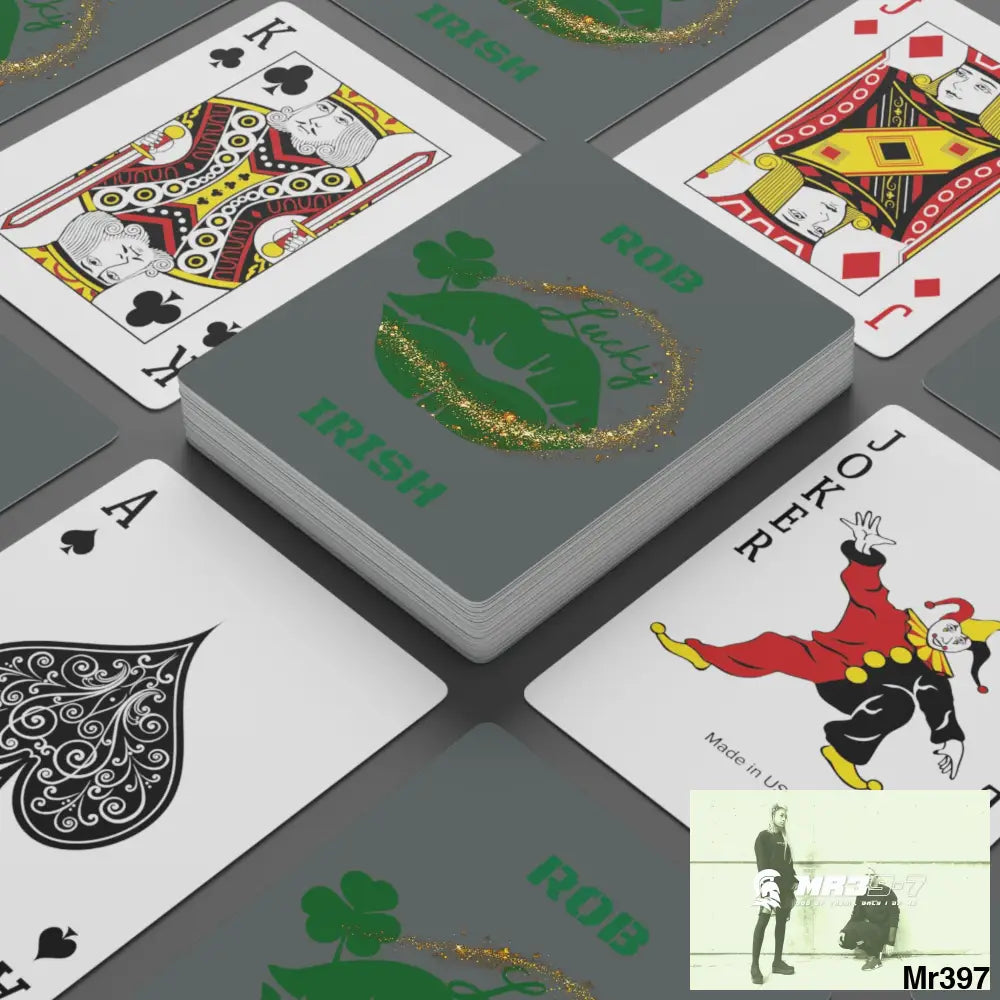 Lucky Rob Irish Custom Poker Cards 2.47’’ x 3.47’’ / White / Semi Glossy Paper products