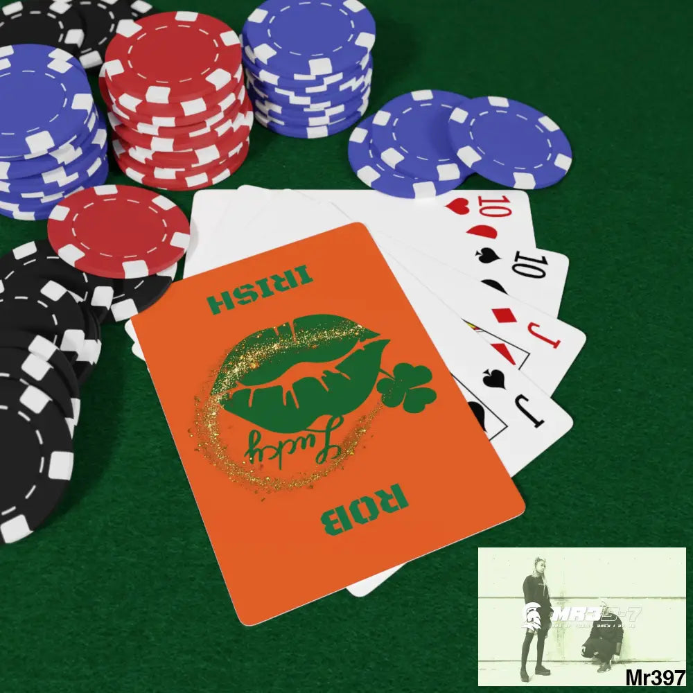 Lucky Rob Irish Custom Poker Cards 2.47’’ x 3.47’’ / White / Semi Glossy Paper products
