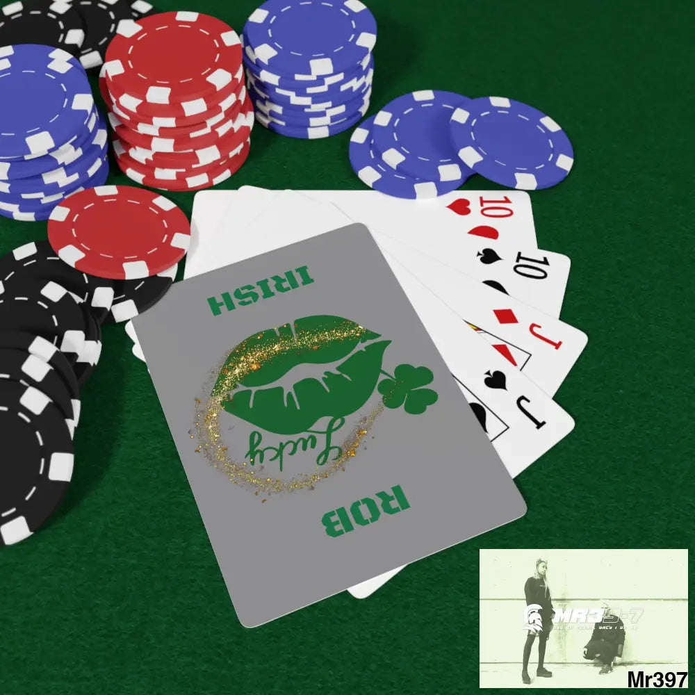 Lucky Rob Irish Custom Poker Cards 2.47’’ x 3.47’’ / White / Semi Glossy Paper products