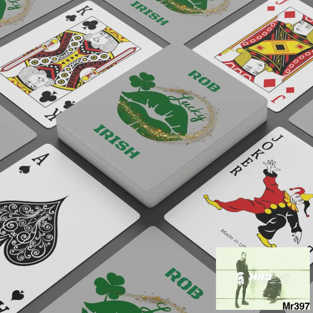 Lucky Rob Irish Custom Poker Cards 2.47’’ x 3.47’’ / White / Semi Glossy Paper products