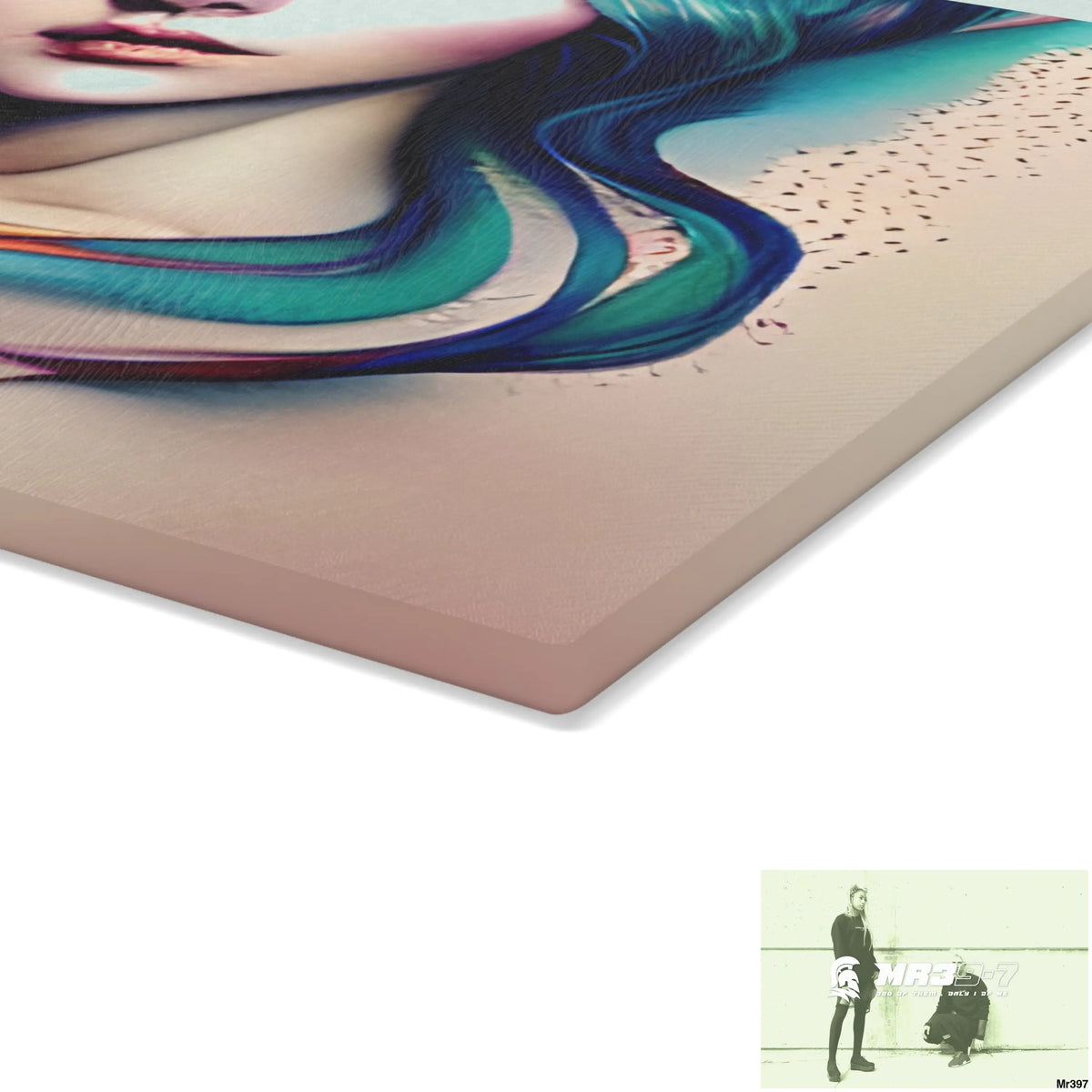 Many faces in common places in the style of Anna Glass Cutting Board Home Decor