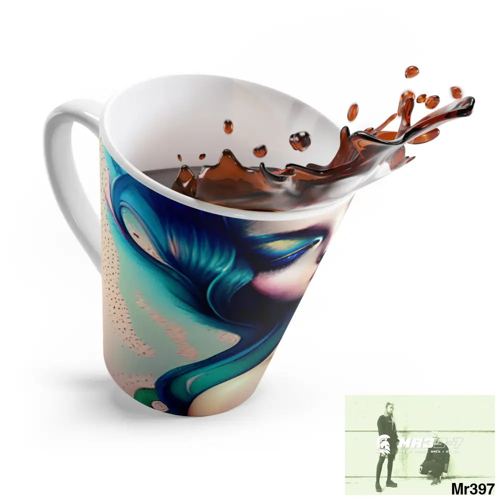 Many faces in common places in the style of Anna Latte Mug 12oz Mug