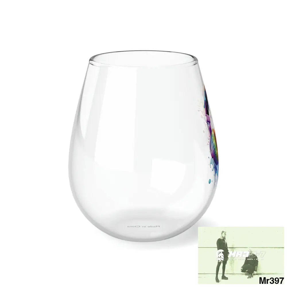 Melting Headphones Stemless Wine Glass 11.75oz 11.75oz Mug