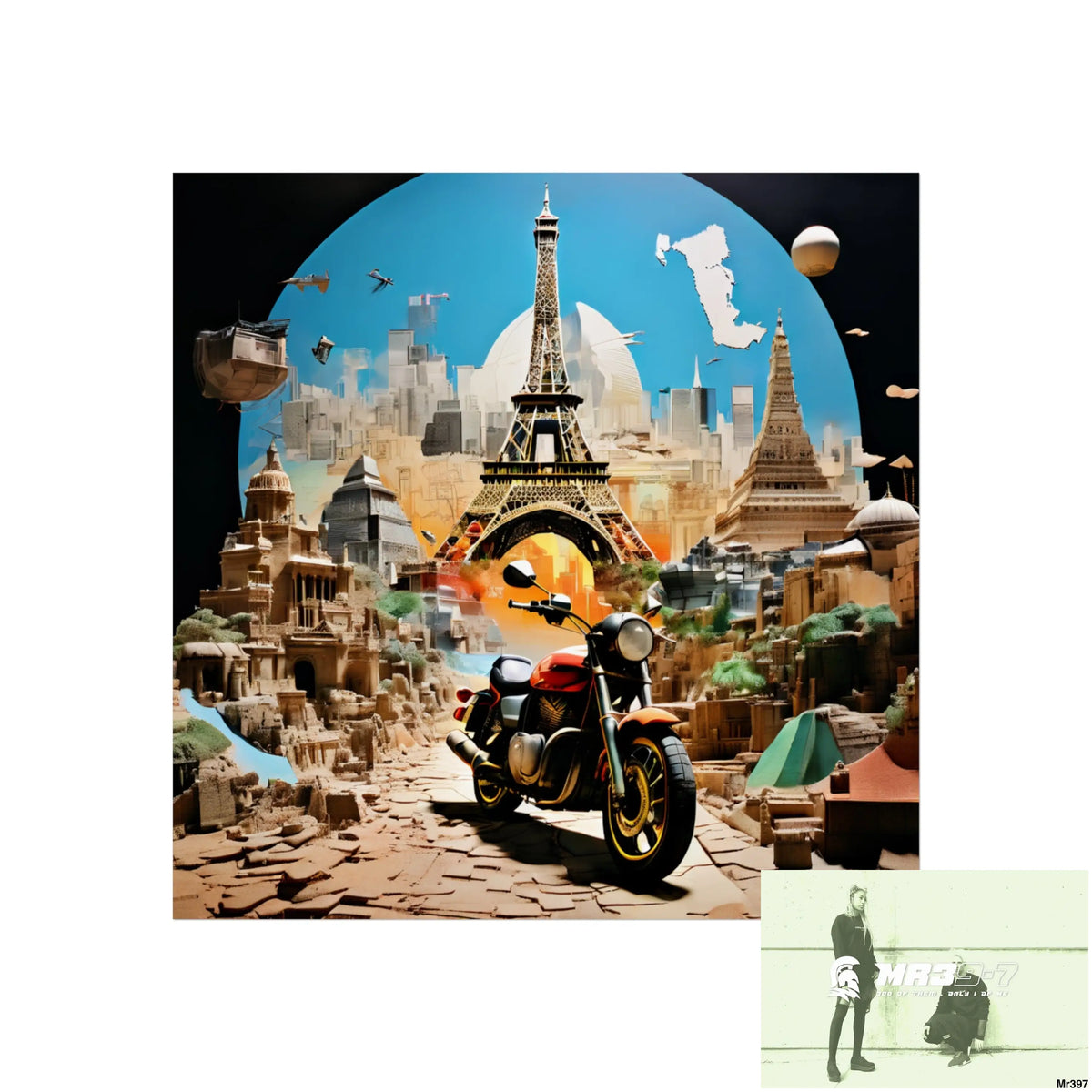 Miles and Maps 2008 - 2011 No 13 Fine Art Posters 16″ x 16″ / Matte Poster