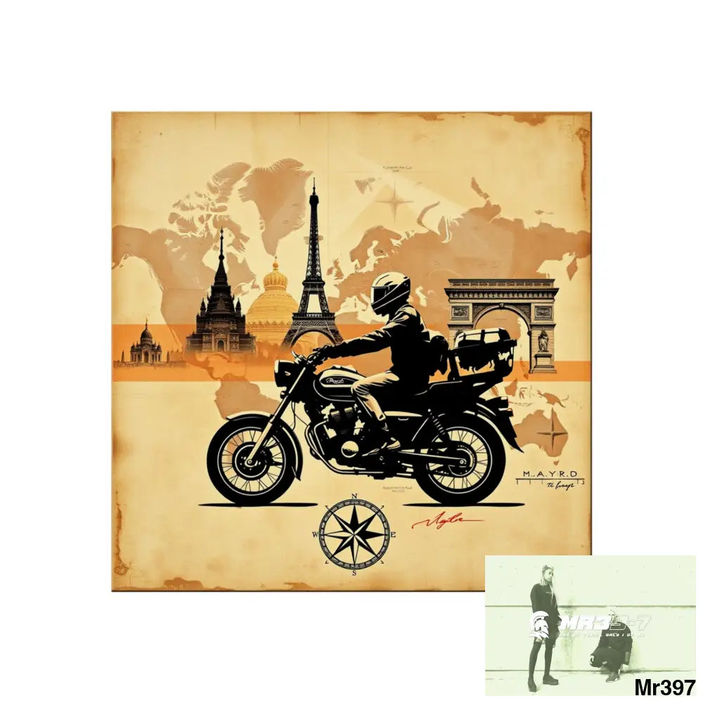 Miles and Maps 2008 - 2011 No1 Fine Art Posters 16″ x 16″ / Matte Poster