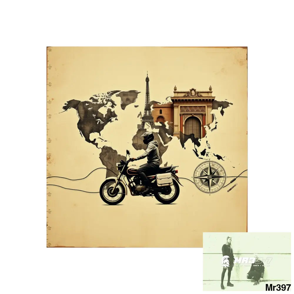 Miles and Maps 2008 - 2011 No4 Fine Art Posters 16″ x 16″ / Matte Poster