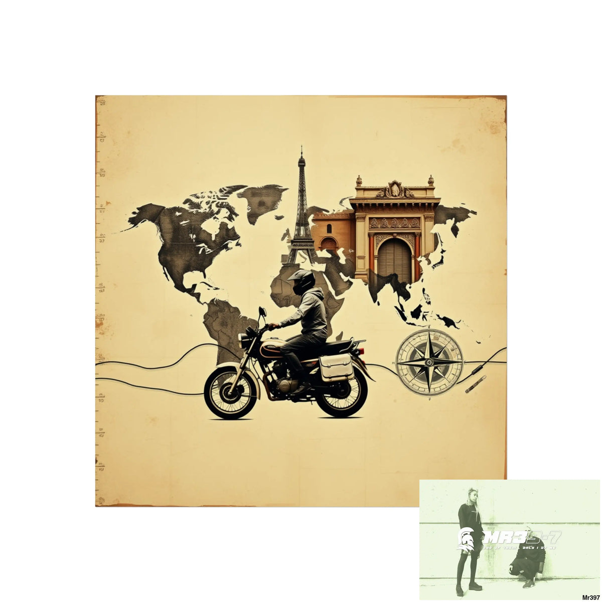 Miles and Maps 2008 - 2011 No4 Fine Art Posters 16″ x 16″ / Matte Poster