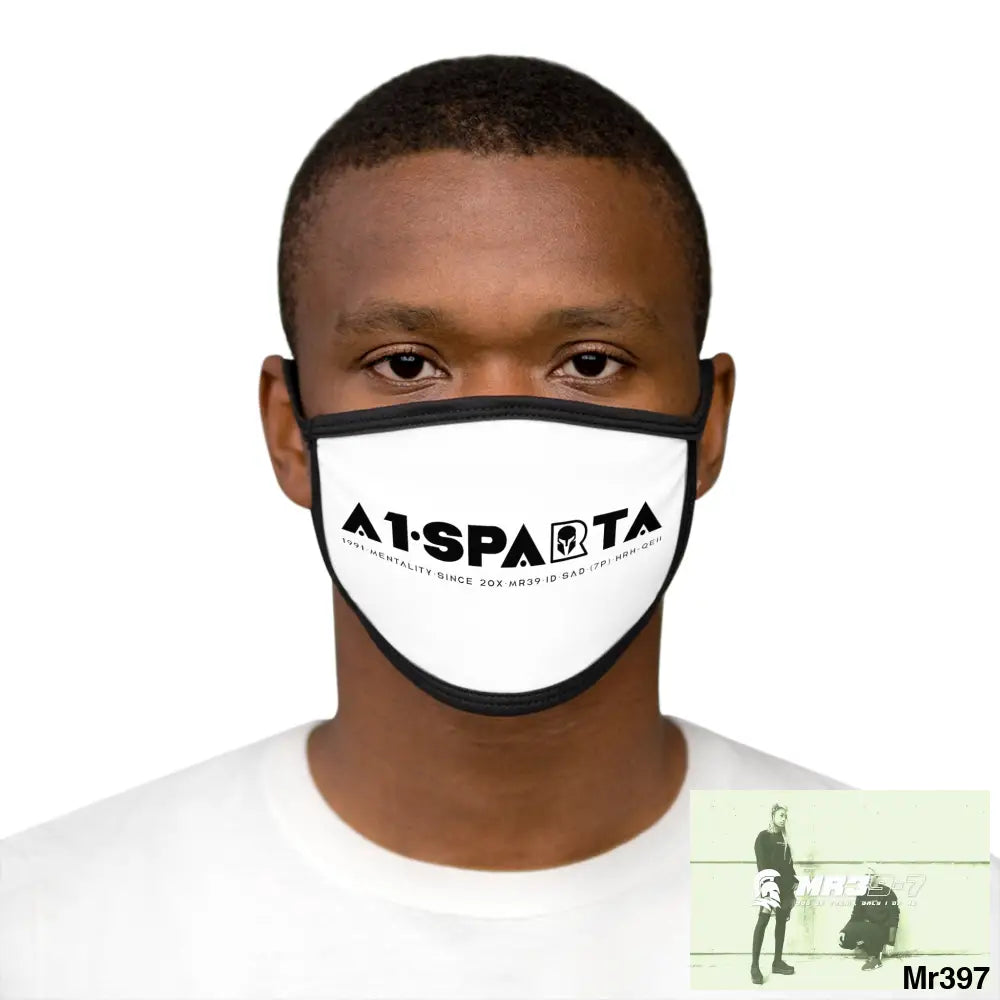 Mixed-Fabric Face Mask One size Accessories