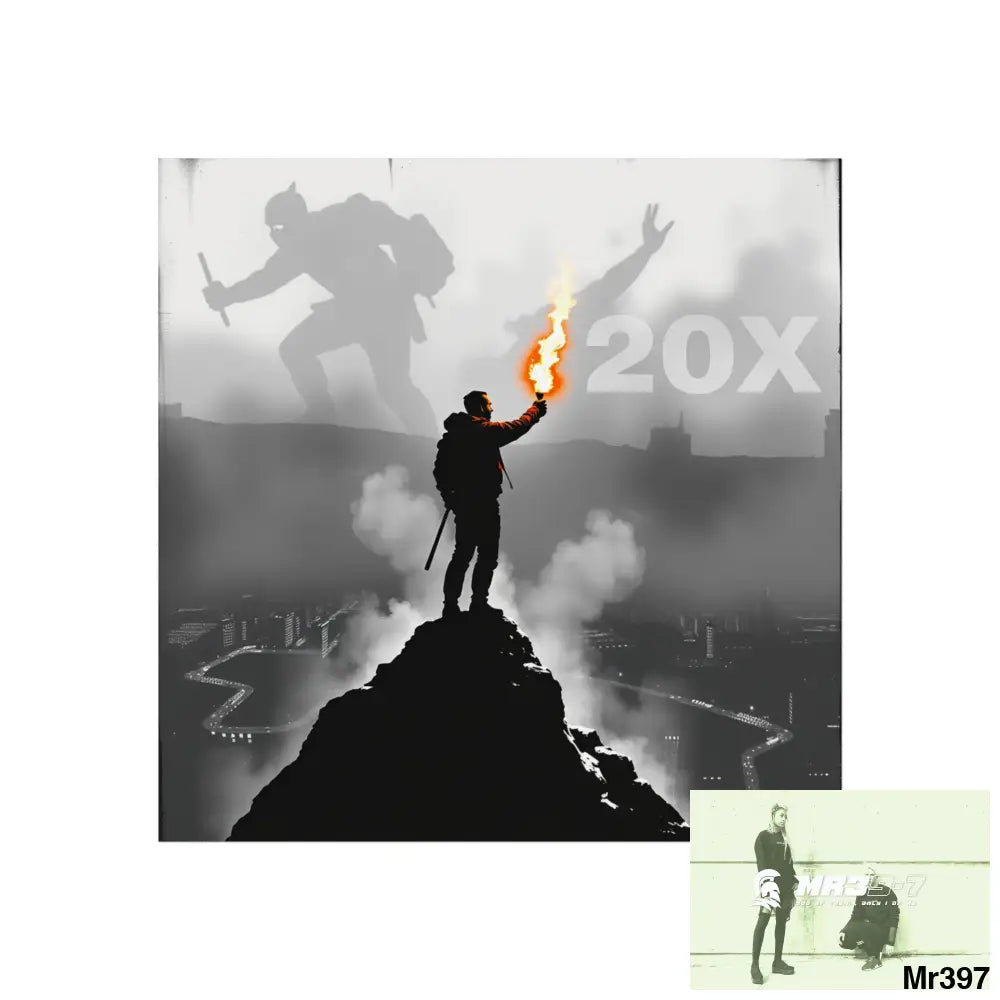 Mount Snowdon In Blind the summit 2nd SAS link done May 20X No 10 Fine Art Posters 24″ x 24″ / Matte Poster