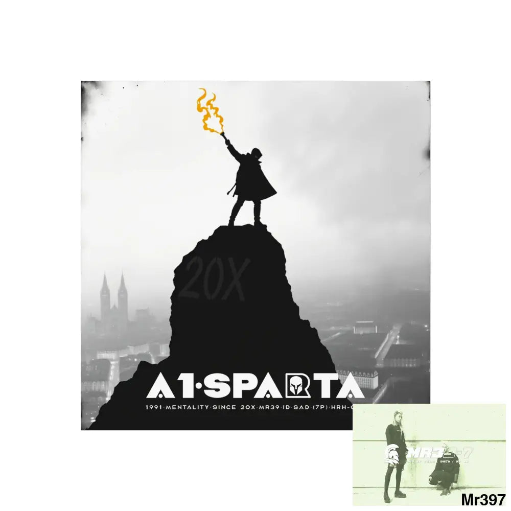 Mount Snowdon In Blind the summit 2nd SAS link done May 20X No 11 Fine Art Posters 16″ x 16″ / Matte Poster